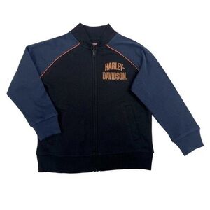 NWT Harley Davidson Boys Knit Toddler Varsity Sweatshirt Jacket Size 4/5